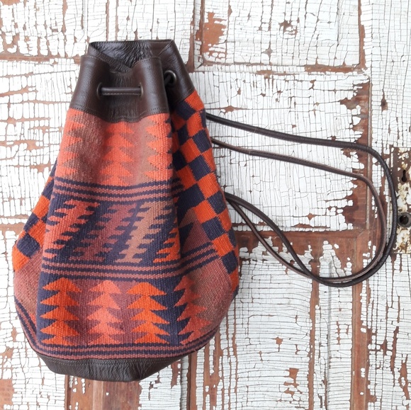 Urban Outfitters Handbags - UO ecote hobo drawstring backpack Aztec patterned